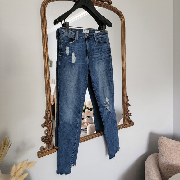 Frame Le High Skinny Crop Jeans - Picture 1 of 4